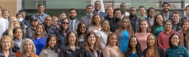 Howard med students attend a 2022 Stanford HBMC breakfast